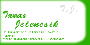 tamas jelencsik business card